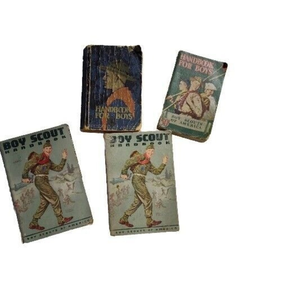 RARE 4 Boy Scout Handbooks by Boy Scouts of America Paperback Book 1938-1964